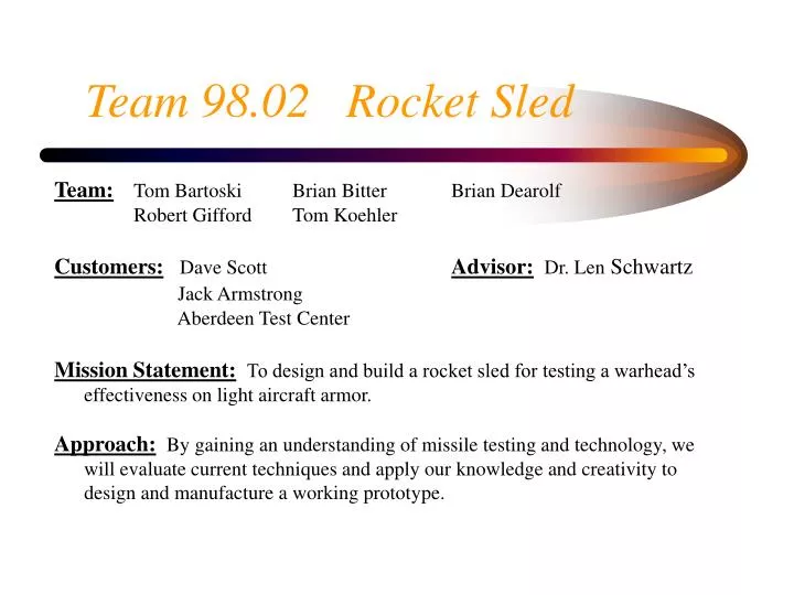 team 98 02 rocket sled