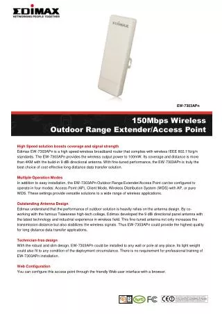 150Mbps Wireless Outdoor Range Extender/Access Point