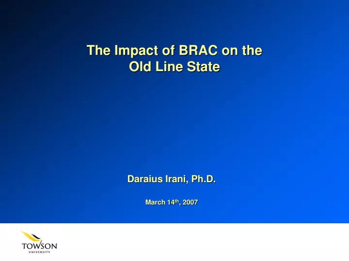 the impact of brac on the old line state