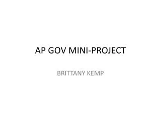 AP GOV MINI-PROJECT