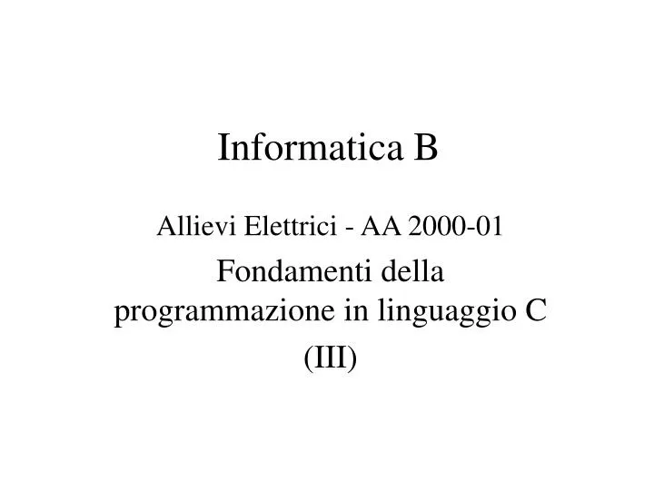 informatica b