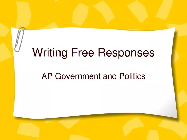 writing free responses