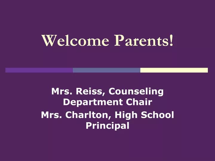 welcome parents