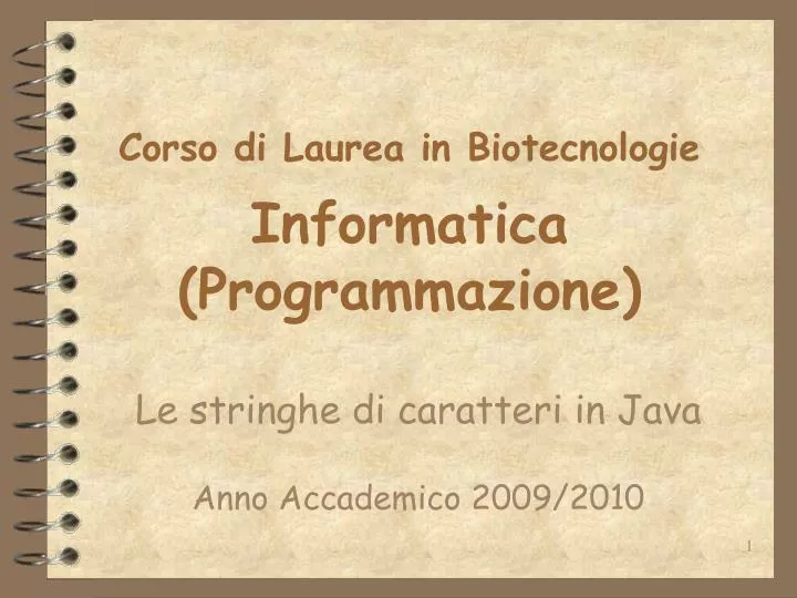 corso di laurea in biotecnologie informatica programmazione