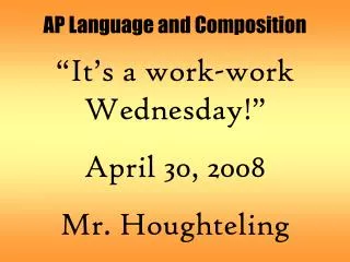 AP Language and Composition