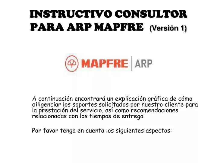 instructivo consultor para arp mapfre versi n 1