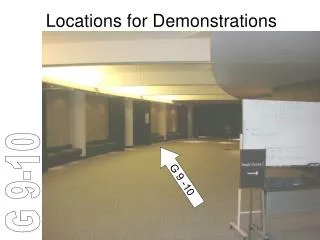 Locations for Demonstrations