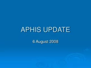 aphis update