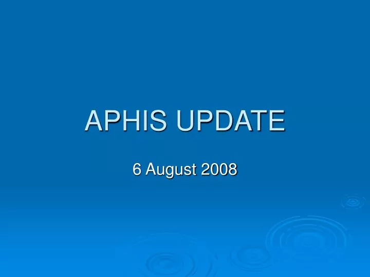 aphis update