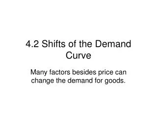 4.2 Shifts of the Demand Curve