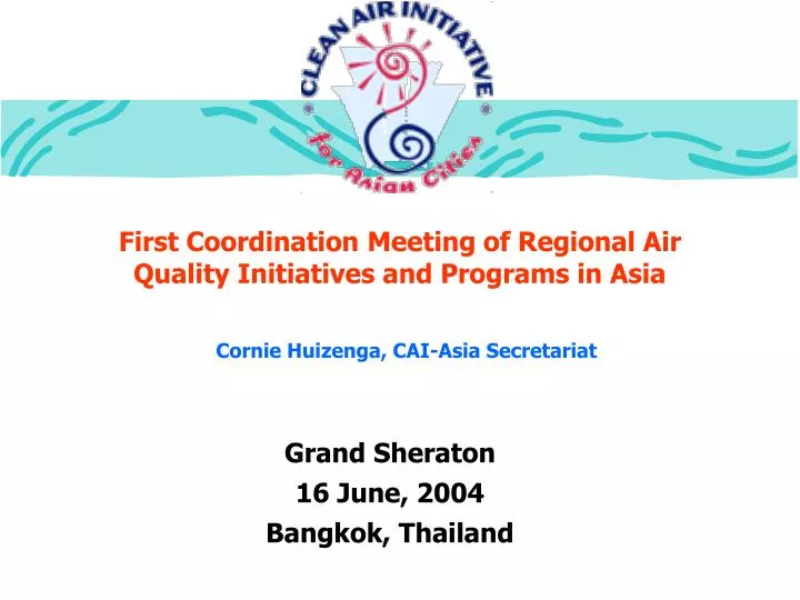first coordination meeting of regional air quality initiatives and programs in asia