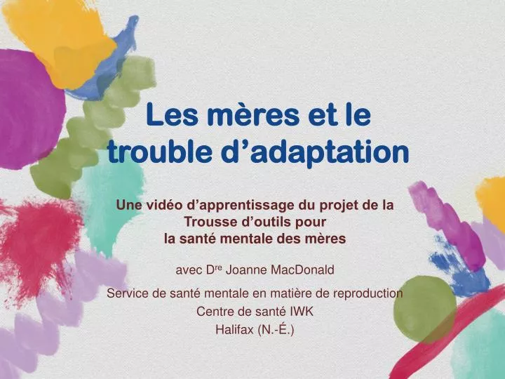 les m res et le trouble d adaptation