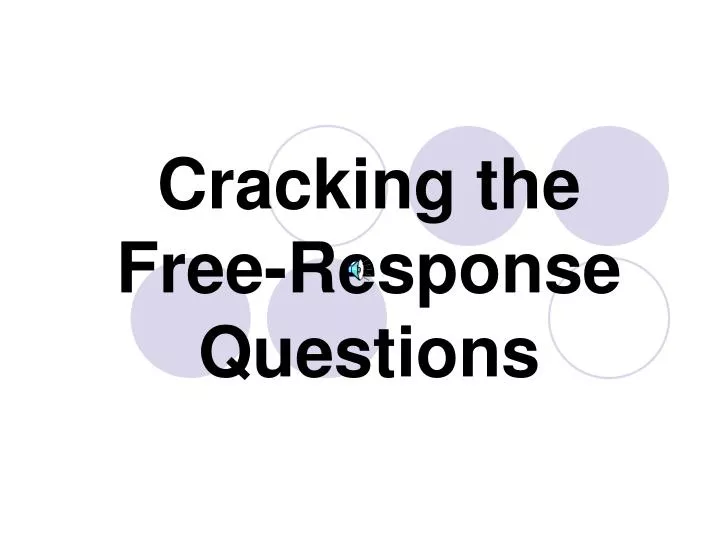 cracking the free response questions