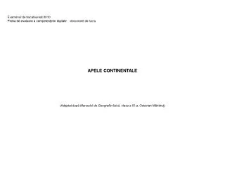 apele continentale