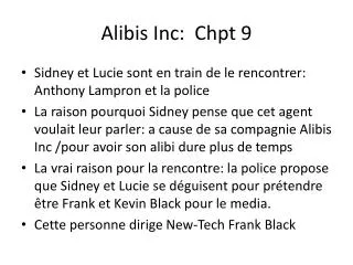 alibis inc chpt 9