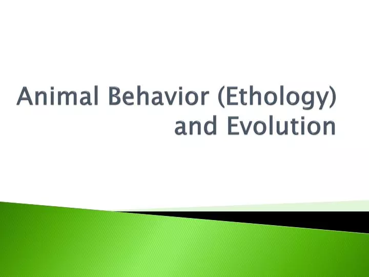 animal behavior ethology and evolution