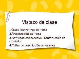 vistazo de clase