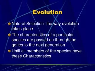 evolution