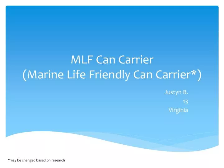 mlf can carrier marine life friendly can carrier