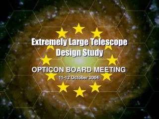 Extremely Large Telescope Design Study