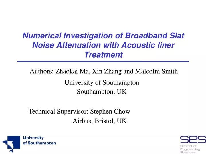 numerical investigation of broadband slat noise attenuation with acoustic liner treatment
