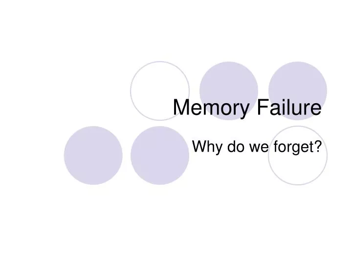 memory failure