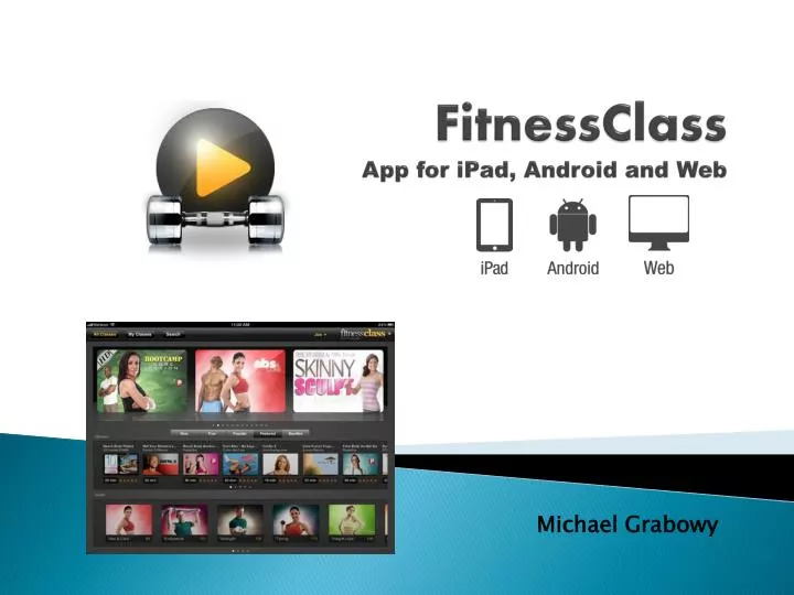 fitnessclass app for ipad android and web