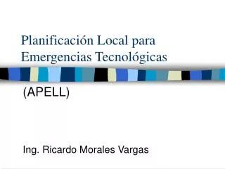 planificaci n local para emergencias tecnol gicas