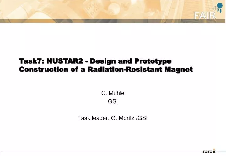 task7 nustar2 design and prototype construction of a radiation resistant magnet