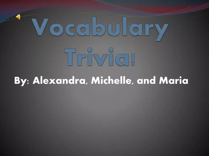 vocabulary trivia