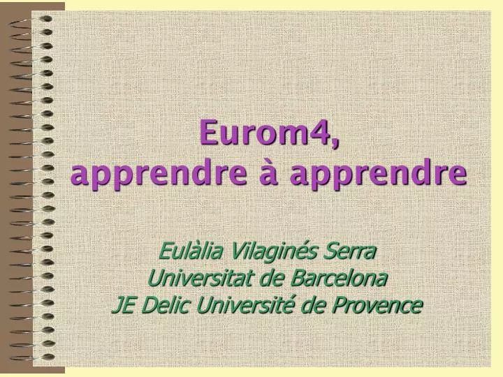 eul lia vilagin s serra universitat de barcelona je delic universit de provence