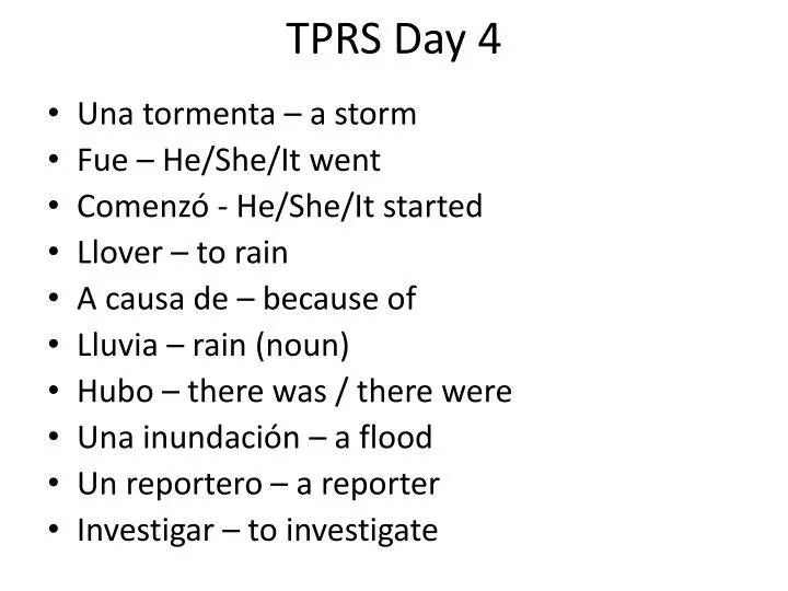 tprs day 4