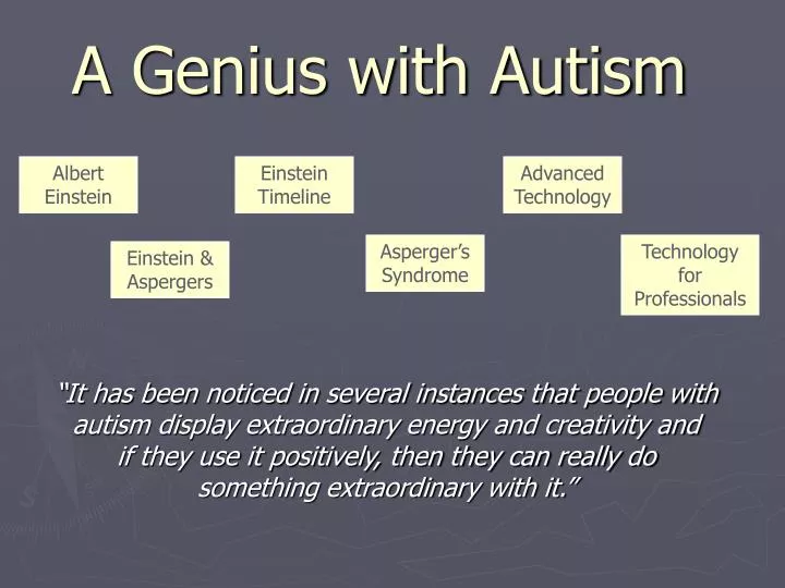 a genius with autism
