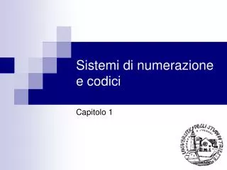 sistemi di numerazione e codici