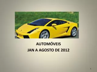 autom veis jan a agosto de 2012