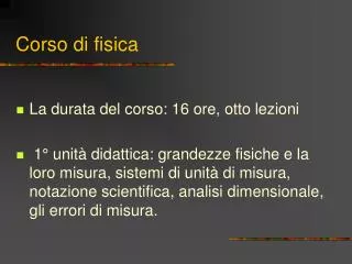 corso di fisica