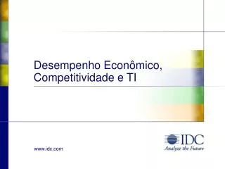 desempenho econ mico competitividade e ti