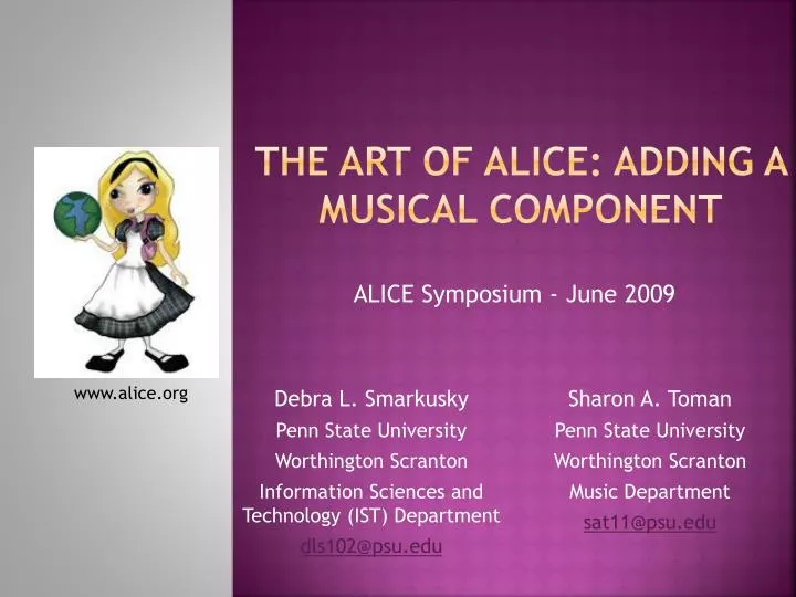 the art of alice adding a musical component