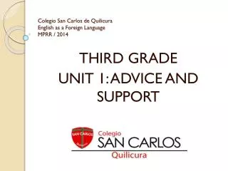 Colegio San Carlos de Quilicura English as a Foreign Language MPRR / 2014