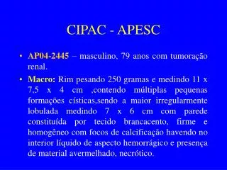 CIPAC - APESC