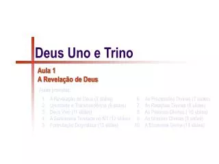 deus uno e trino