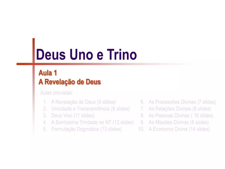 deus uno e trino