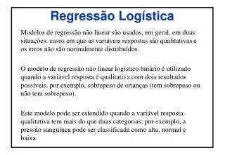 regress o log stica