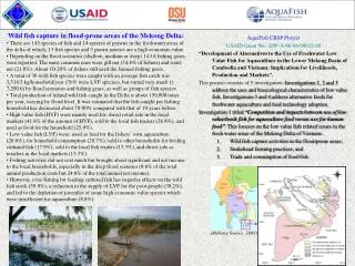 AquaFish CRSP Project USAID Grant No.: EPP-A-00-06-00012-00