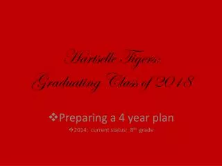 Hartselle Tigers: Graduating Class of 2018