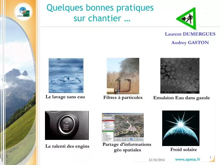 quelques bonnes pratiques sur chantier