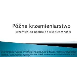 p ne krzemieniarstwo