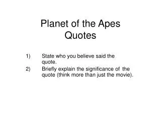 planet of the apes quotes