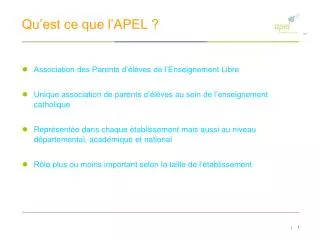 qu est ce que l apel