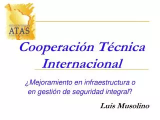 cooperaci n t cnica internacional